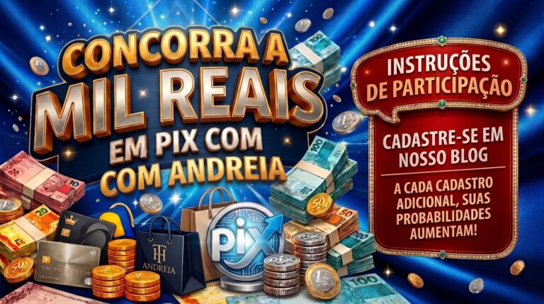 CONCORRA A MIL REAIS EM COMPRAS COM ANDRÉIA!